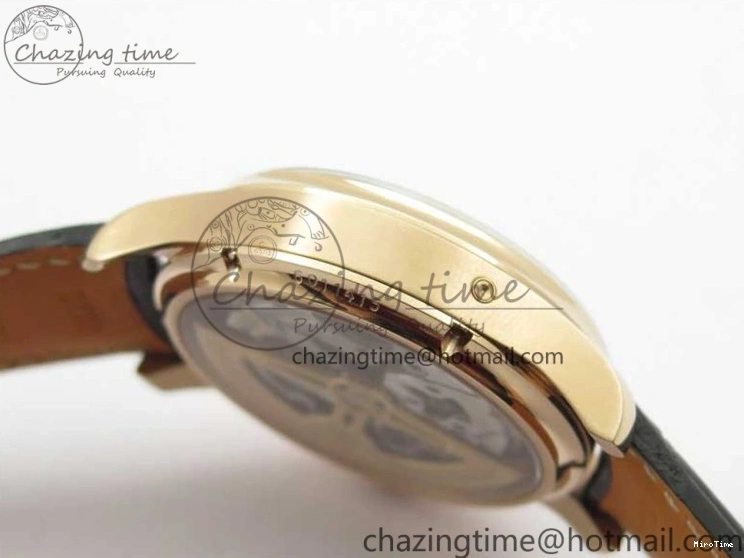 MIROTIME 0427 Elegant Portugieser Perpetual Calendar IW503302 RG V9F 1:1 Best Edition Gray Dial on Black Leather Strap A 7096